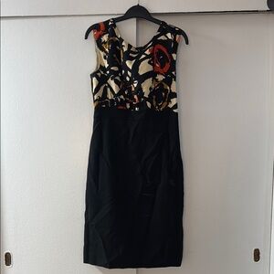 J. Crew Red and Orange Sheath Cocktail Dress